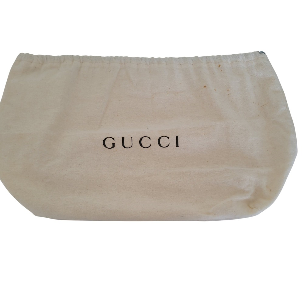 Gucci Dust Bag Cream Cotton Flannel Drawstring Storage Pouch 17x10